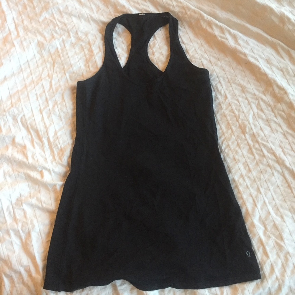 black racerback lululemon top